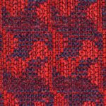 LX31085 – Red Navy and Black Metallic Couture Textured Patterned