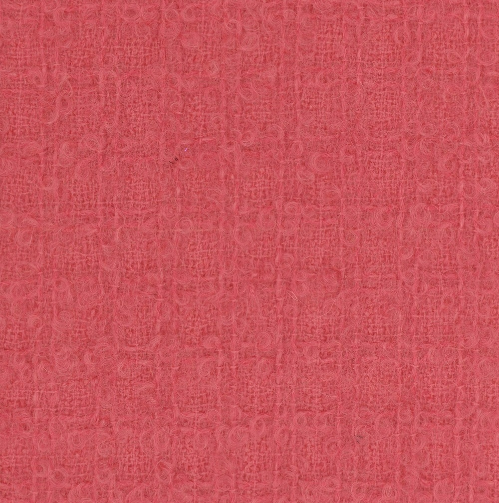 X31068 – Coral Pink Woollen Piece Dye Boucl? Couture Fabric